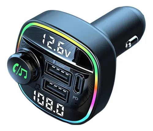 Transmissor FM Bluetooth 5.0 para Carro – Handsfree, MP3 e Carregamento Super Rápido 22.5W