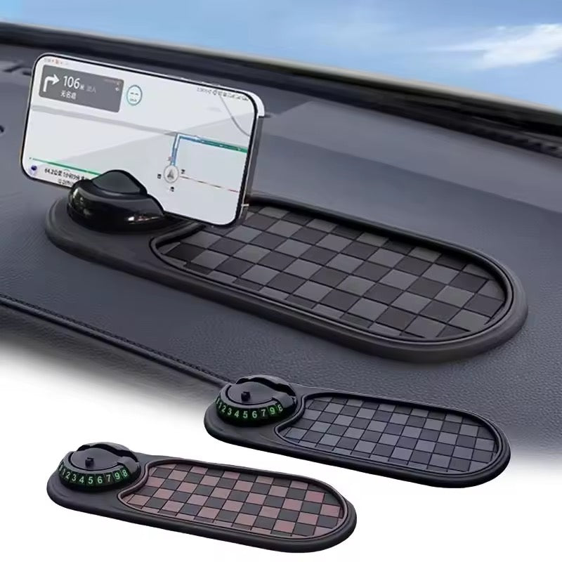 Tapete Antiderrapante 2 em 1 para Painel com Suporte para Telefone,