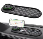 Tapete Antiderrapante 2 em 1 para Painel com Suporte para Telefone,