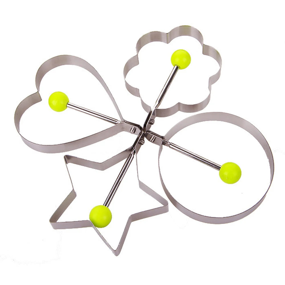 Molde Omelette em Aço Inoxidável – Kit com 5 Moldes para Ovos e Panquecas