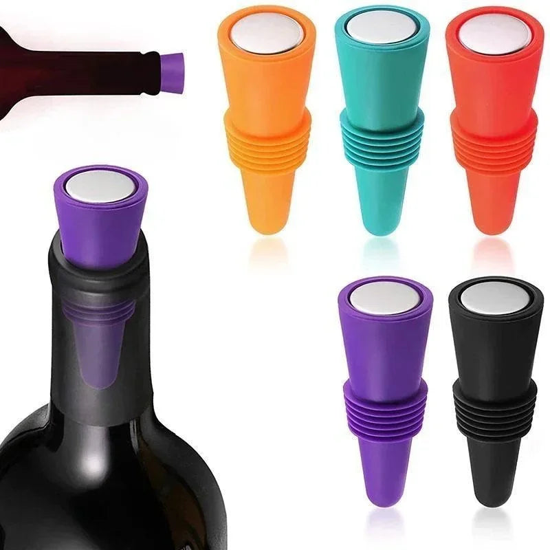 Tampa de Silicone para Garrafa de Vinho e Champanhe – Vedação à Prova de Vazamento