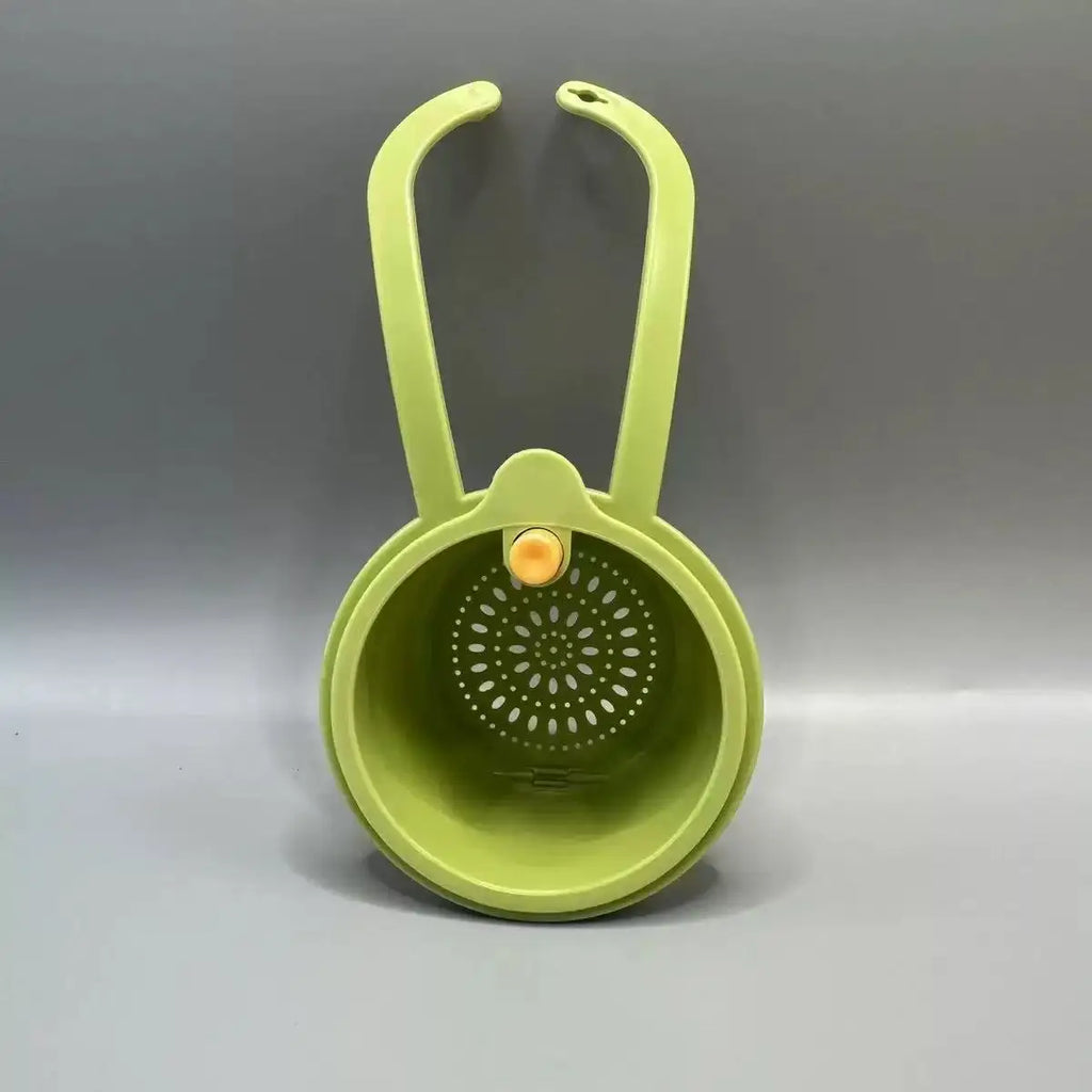 Cesta de Drenagem Tipo Imprensa – Filtro de Alimentos e Organizador de Pia Multifuncional