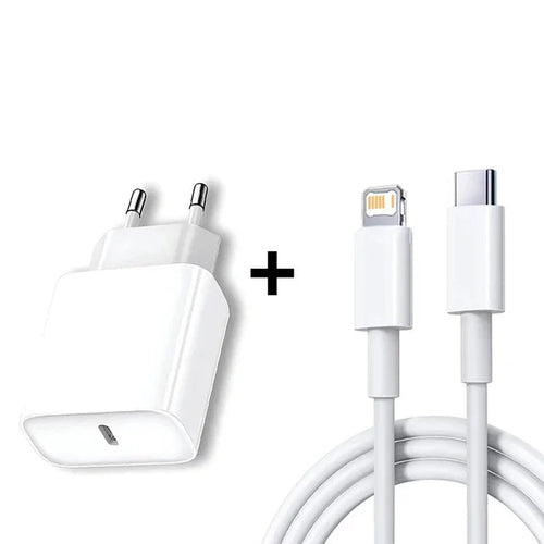 Carregador Rápido PD 20W para iPhone – Cabo Tipo C de Alta Velocidade
