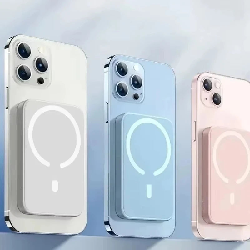 🔋 Power Bank Magnético Sem Fio 50000mAh – Carregador Portátil MagSafe para iPhone e Android