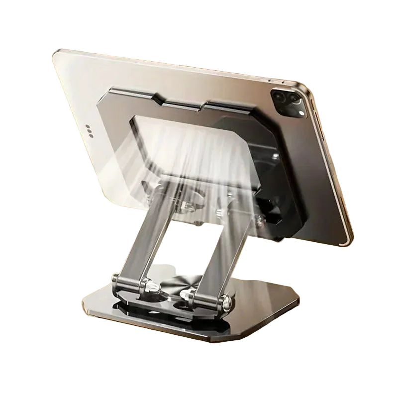 Suporte Giratório 360° para Tablet – Ajustável, Dobrável e Universal (4.7 a 12 Polegadas)