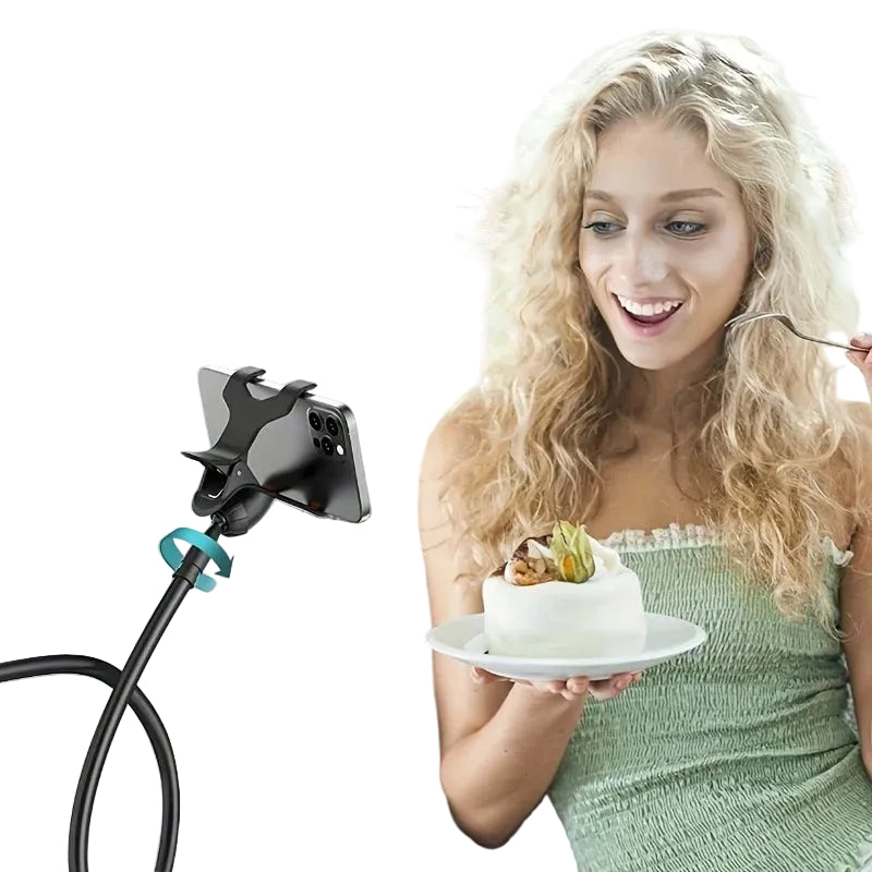 Suporte Preguiçoso para Celular com Braço Flexível – Pescoço de Ganso Longo e Ajustável